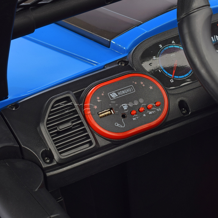 Электромобиль "Фиджи" на аккумуляторе, с р/у управлением, 12V4.5 двухприводный (синий)