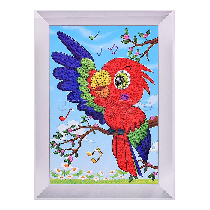 Мозаика алмазная "Попугай" 17.5*23.5см