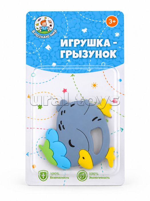 Игрушка-грызунок "Уточка" на листе