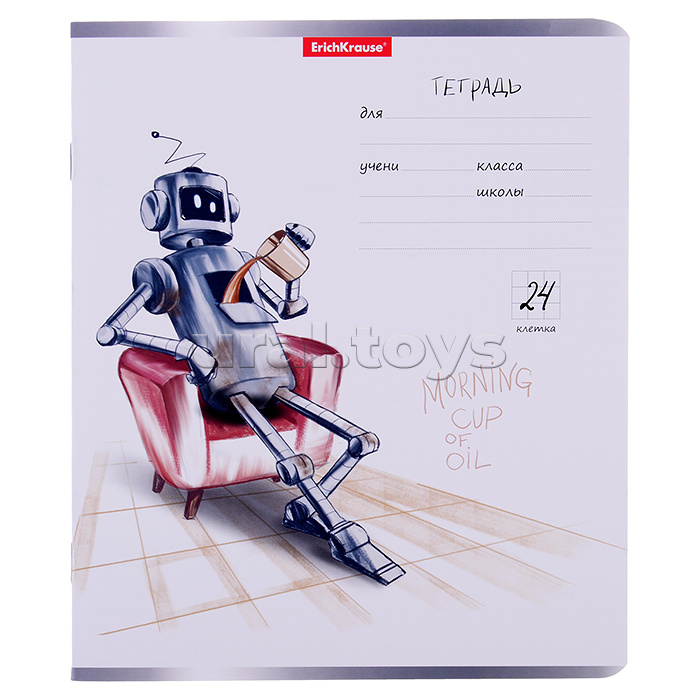 Тетрадь 24л., клетка, "Robolife" (в плёнке по 10 шт.) Тетрадь 24л., клетка, "Robolife" (в плёнке по 10 шт.)