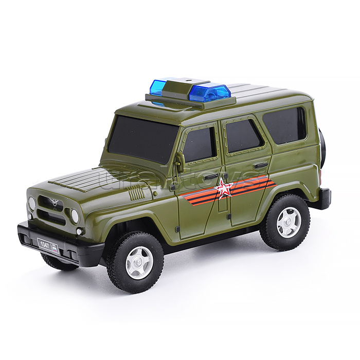Машина р/у УАЗ Хантер Армия России 15 см, (свет, зеленый)