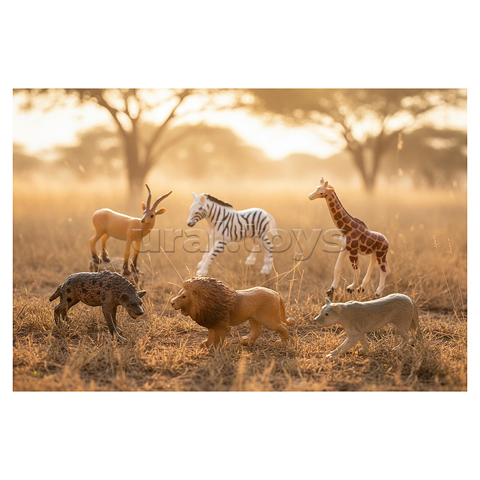 Набор животных "Жители Африки" в пакете