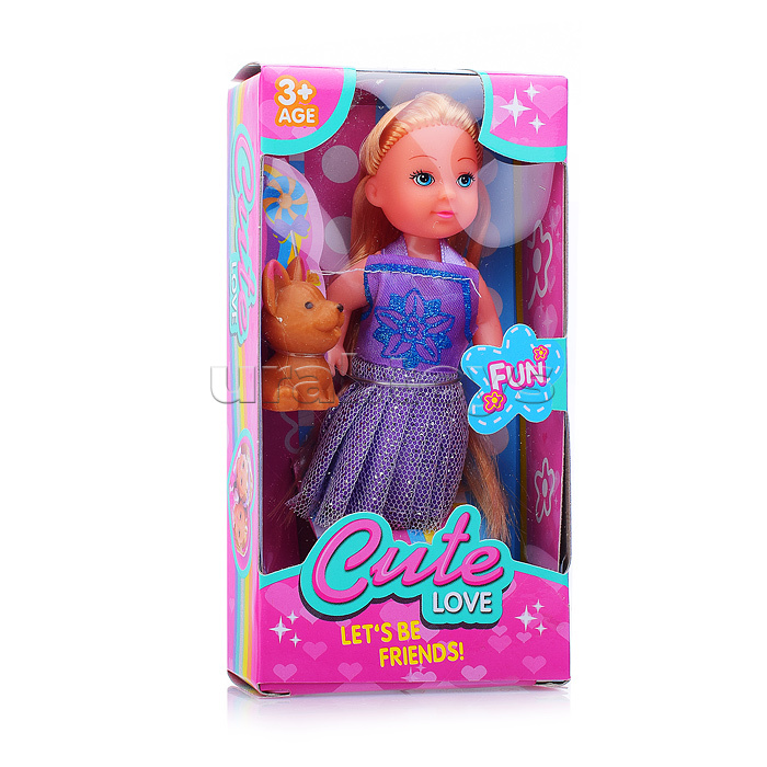 Кукла с щенком, в коробке