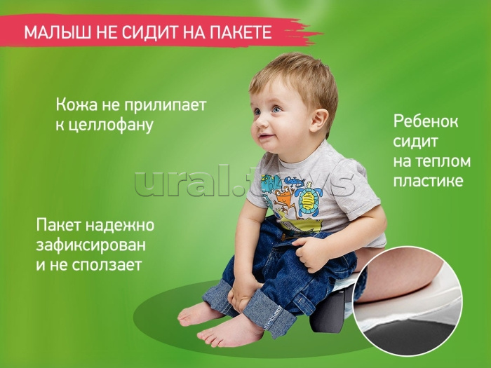Горшок дорожный HandyPotty 3 в 1 графит и вкладка графит