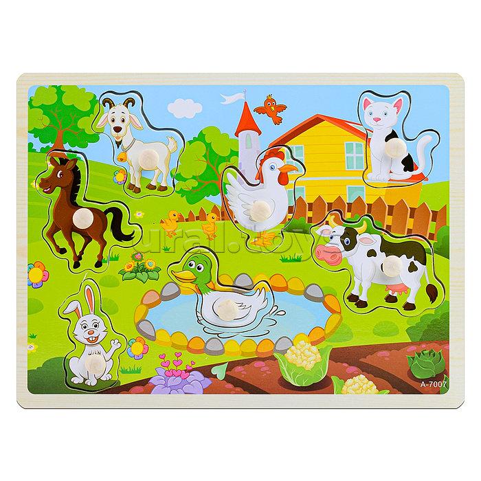 Пазл-вкладыш "Домашние питомцы"