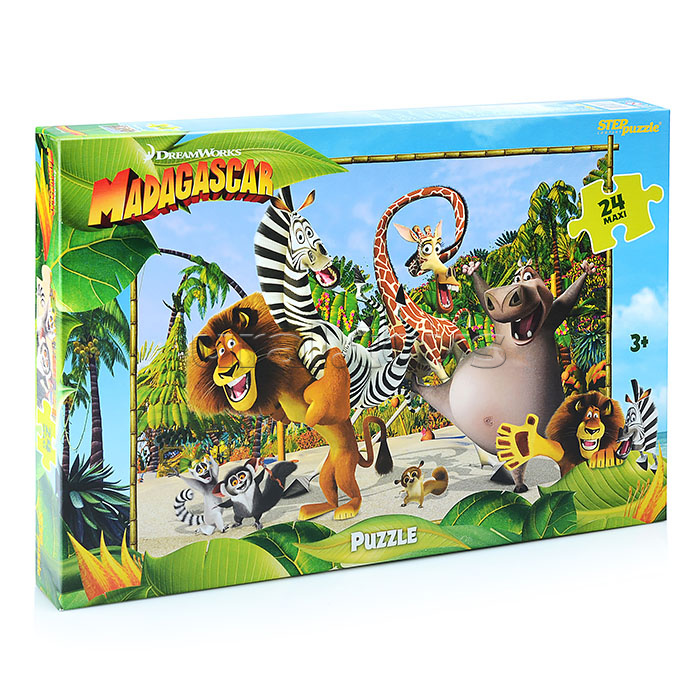 Пазлы maxi 24 "Мадагаскар - 3" (DreamWorks, Мульти)