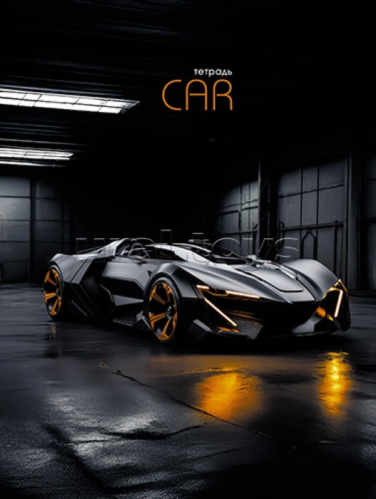 Тетрадь 80л. линия "Черное Авто" на гребне