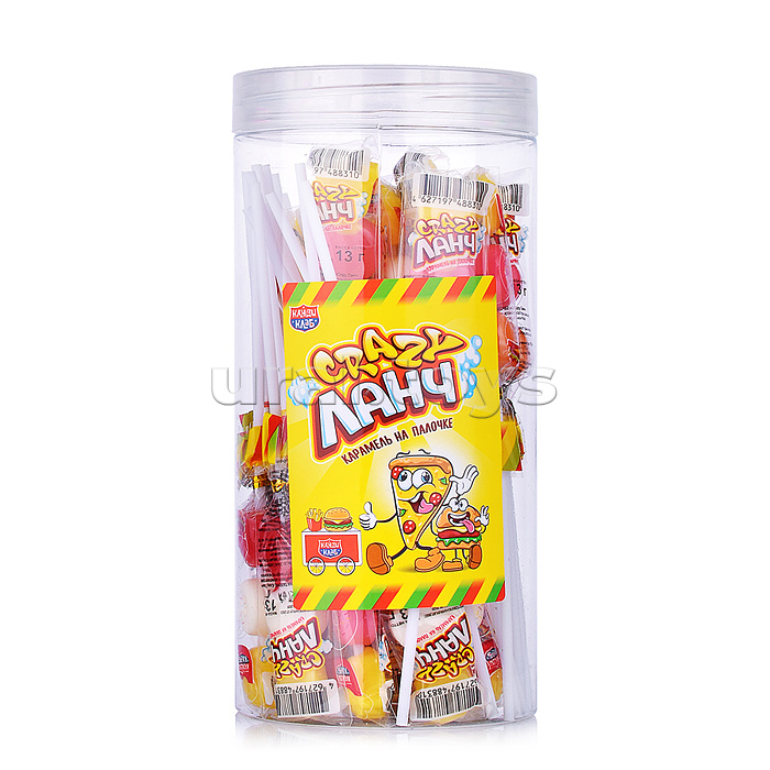 Карамель на палочке "Crazy Ланч" 13гр (30шт)