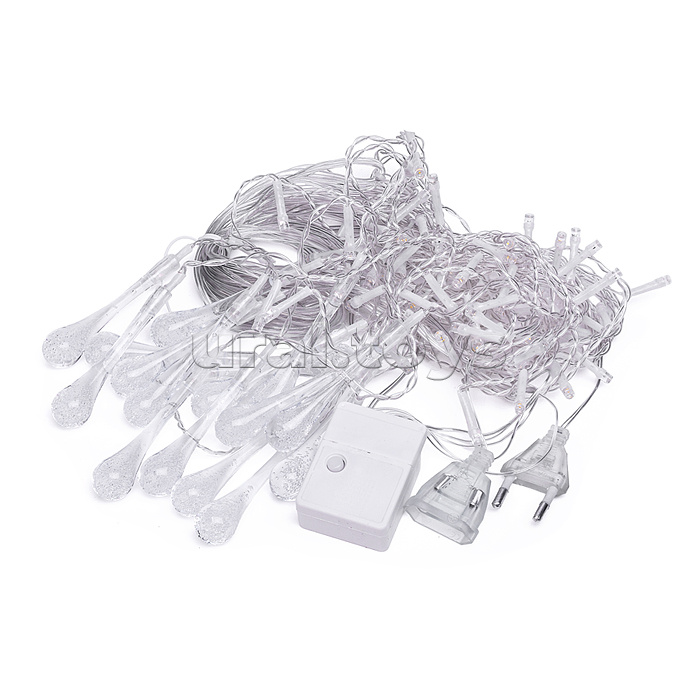 Электрогирлянда Бахрома, 3м, 96 ламп, теплый