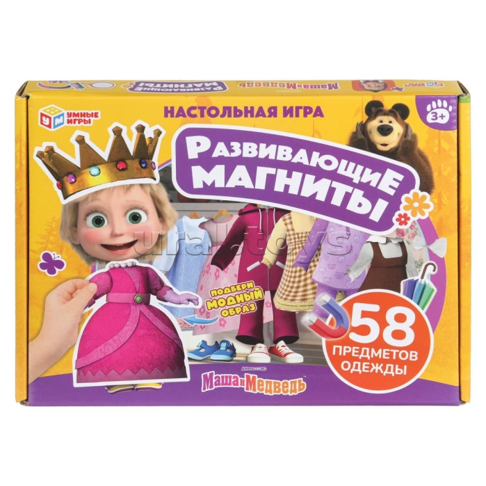 Развивающая игра на магнитах "Маша и Медведь" 58 предм. одежды Развивающая игра на магнитах "Маша и Медведь" 58 предм. одежды