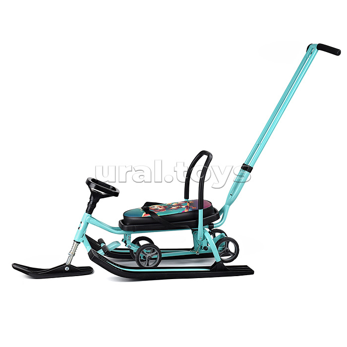 Игрушка Снегокат детский 111 "Mobile" с Т-образным толкателем и колесной базой (Котик)