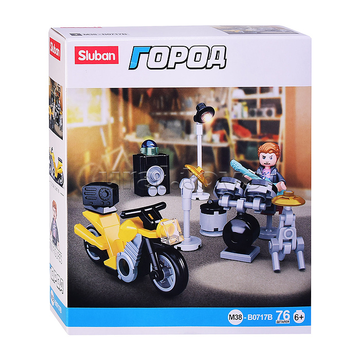 Конструктор "Мотоцикл"  (76 дет)