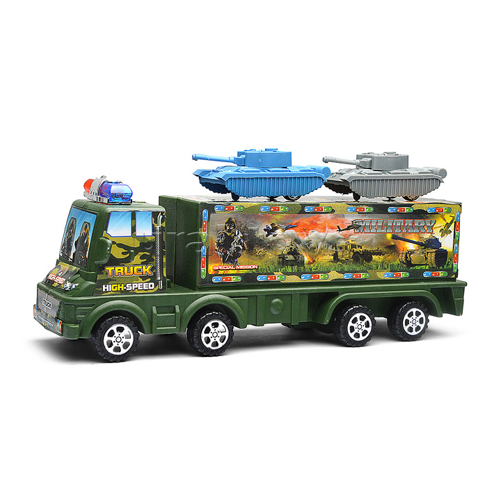 Автовоз "Военные танки" под колпаком