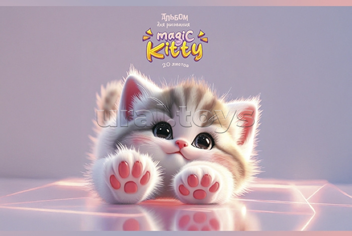 Альбом для рисования 20л. скрепка S "Котики" А4