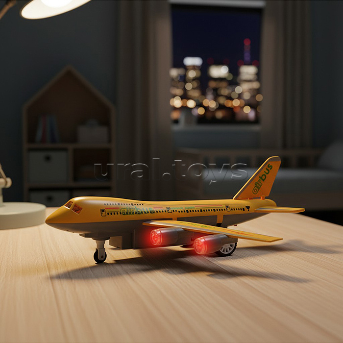 Самолет "Боинг" р/у, 27 MHz, свет, аккум, в коробке