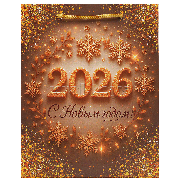 Пакет подарочный "С Новым годом!" (M)