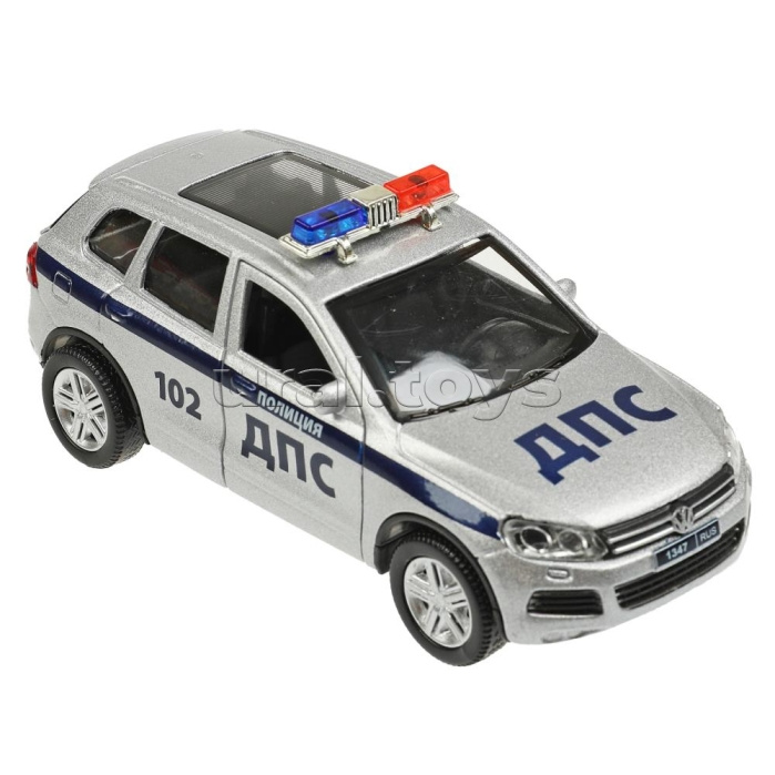 Машина металл свет-звук Volkswagen Touareg Полиция 12 см, двер, баг, ин,кор Машина металл свет-звук Volkswagen Touareg Полиция 12 см, двер, баг, ин,кор