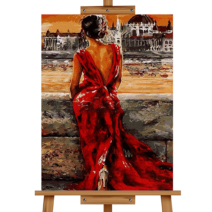 Набор для рисования "Картина по номерам 50х40 см. Девушка"