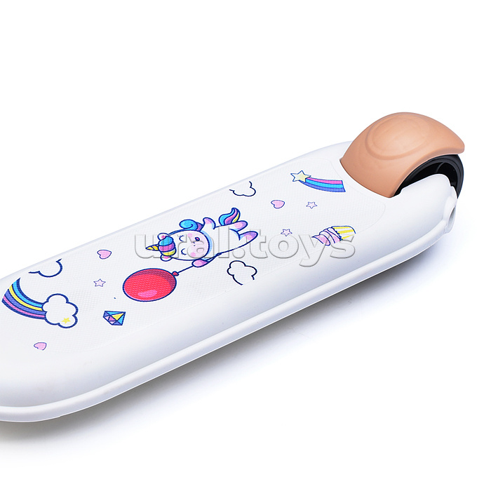 Самокат 3-х колесный ROCKET, белый