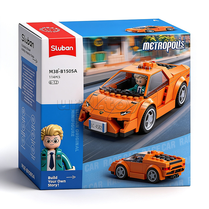 Конструктор "Легковой автомобиль" (110 дет.) в коробке