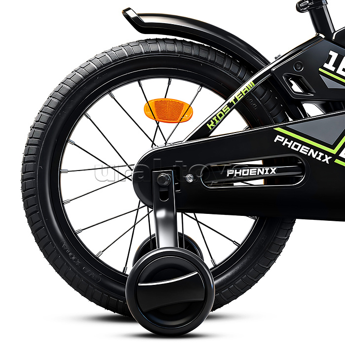 Велосипед 16" Rocket Phoenix, цвет черно/зеленый
