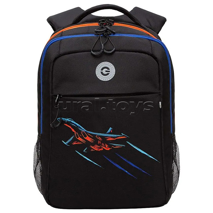 Рюкзак школьный (/1 черный - оранжевый)