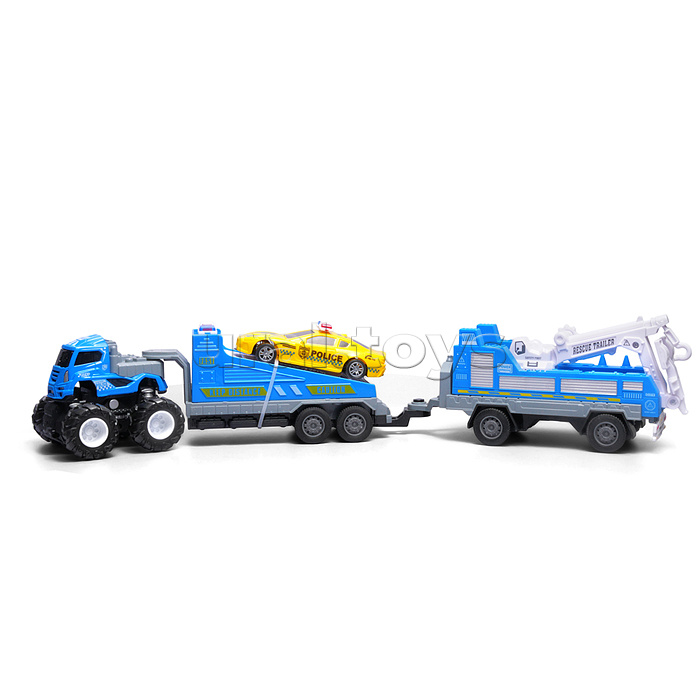 Машина "Полицейский прицеп" 1:43 в коробке