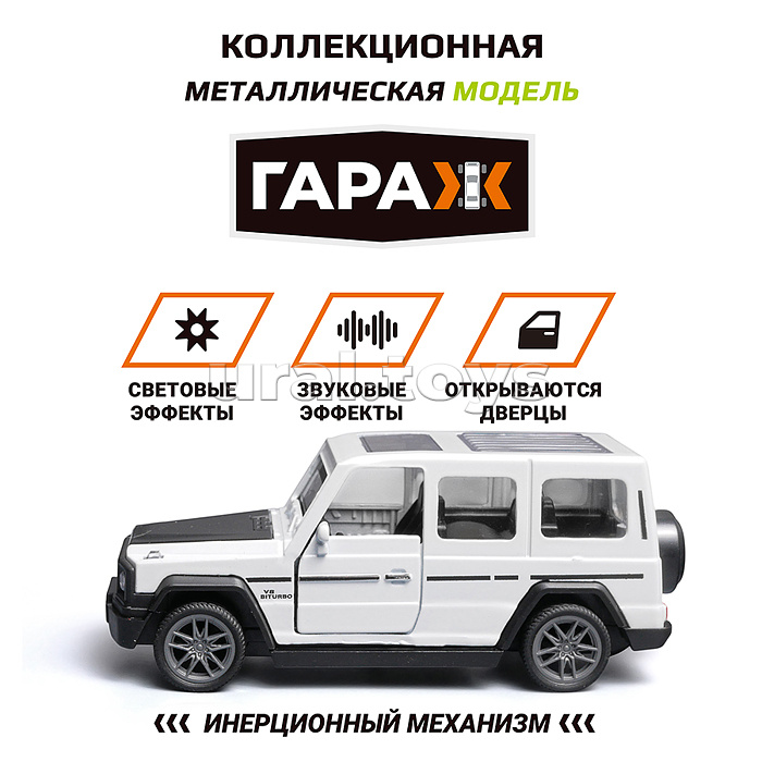 Машина "Ветер драйв" 1:36 (свет, звук, откр двери, металл) в коробке (цвет белый)