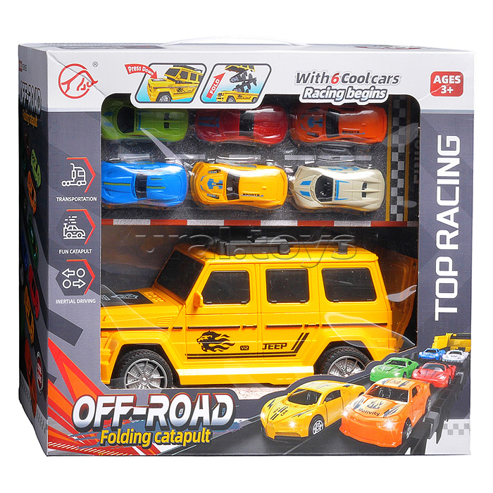 Набор машин "Весёлый автопарк" в коробке