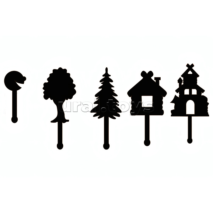 Игра настольная "ТеатрТеней" Театр на столе (5 сказок)