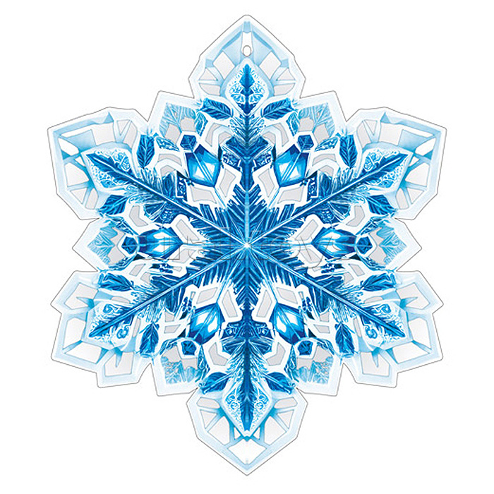 Вырубная фигурка "Снежинка" (двухсторонняя, ВД-лак)