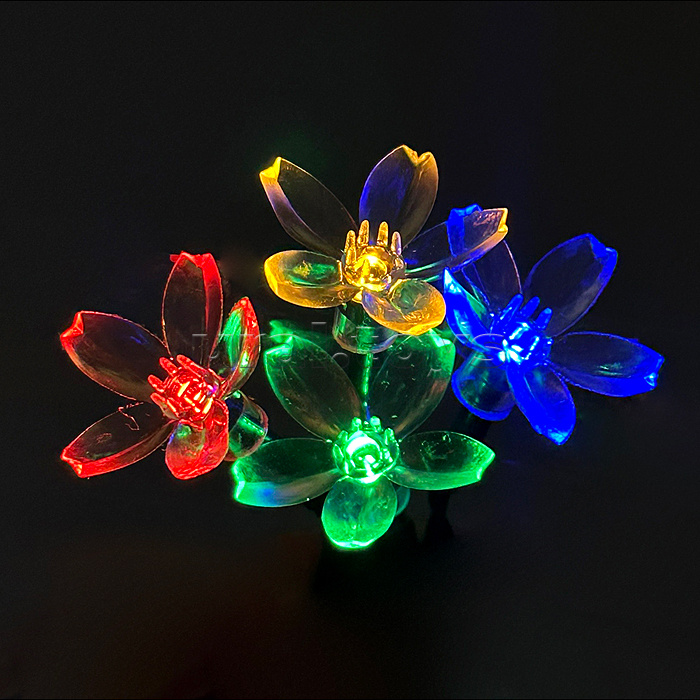 Электрогирлянда 3м, 20 ламп Цветочки, цветная