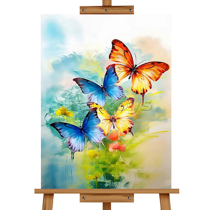Набор для рисования "Картина по номерам 30*40 см. Цветные бабочки"