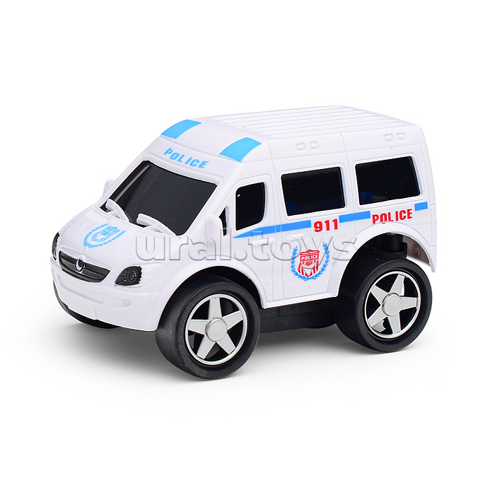 Машина "Полицейский автовоз" (свет, звук) в коробке