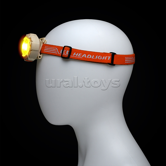 Фонарь налобный аккумуляторный, 800 мАч