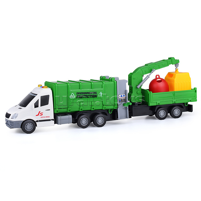 Машина "Мусоровоз" на батарейках, в коробке