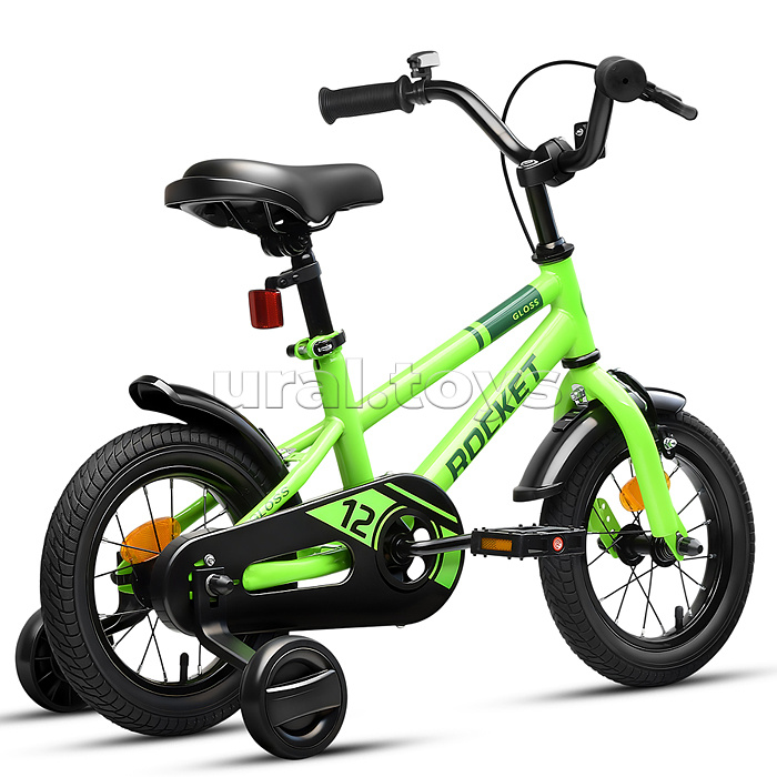 Велосипед 12" Rocket Gloss, цвет зеленый
