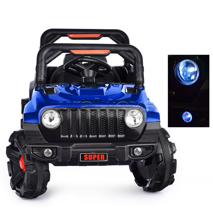 Электромобиль "Рустик" на аккумуляторе, с р/у управлением, в коробке (синий)