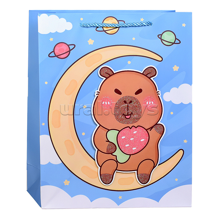 Пакет подарочный "Волшебный сюрприз. Капибара" 26*10*32см