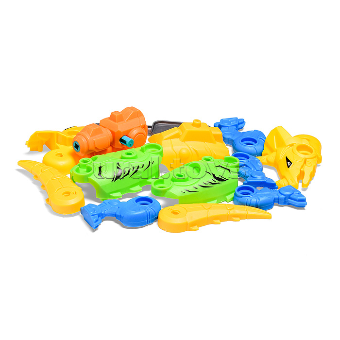 Конструктор "Динозавр" с отверткой, в коробке