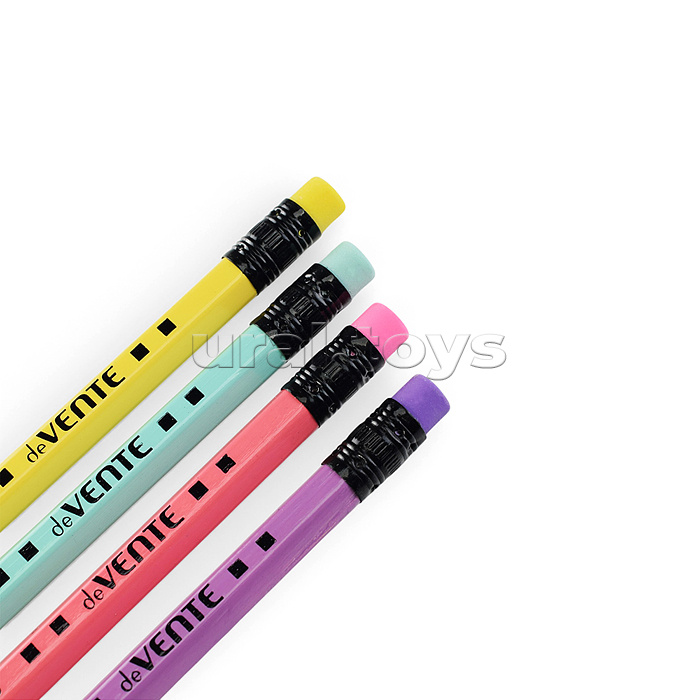 Карандаш чернографитный "Pastel" HB, диаметр грифеля 2 мм, шестигранный, с ластиком