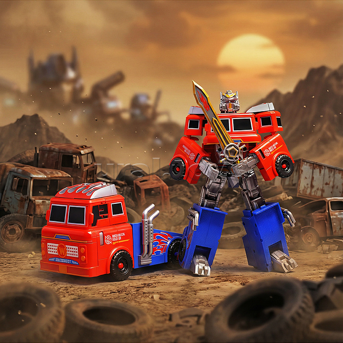 Робот трансформирующийся в грузовик, в коробке