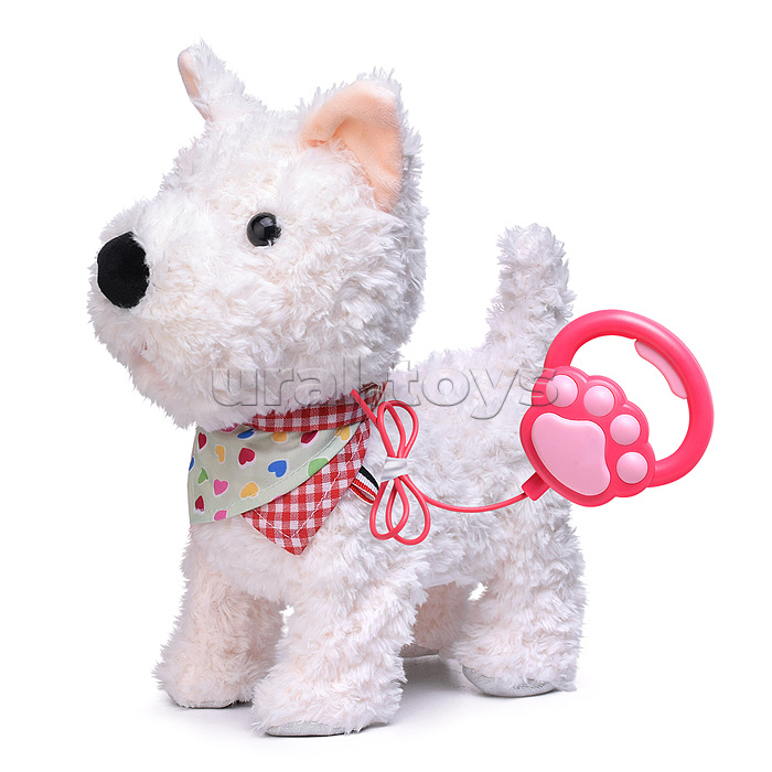 Собака "Снежок" (поет, ходит, повторяет) в пакете