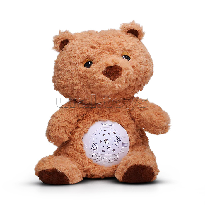 Медведь "Плюшевый друг" свет, звук, в коробке