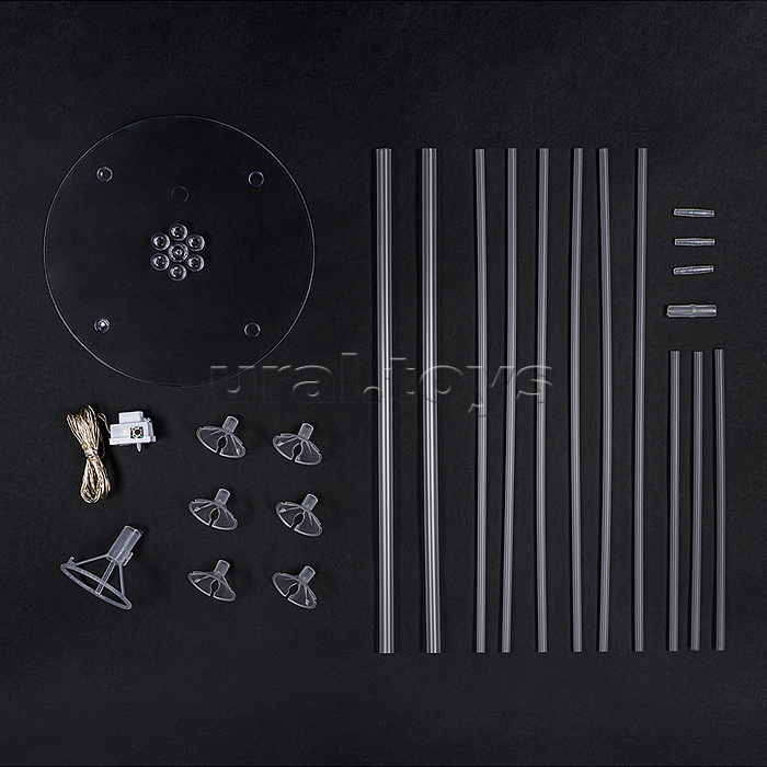 Стойка для шаров Фонтан, 7 насадок, с подсветкой, 0,7 м, Разноцветный, 1 шт.