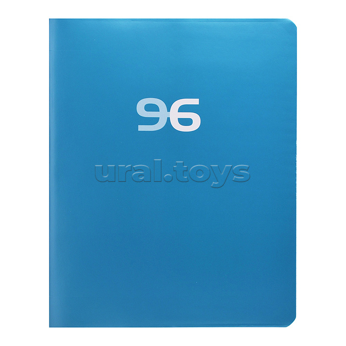 Тетрадь 96л. клетка "Аквамарин" скрепка. мел.картон, печать металлизированным пантоном