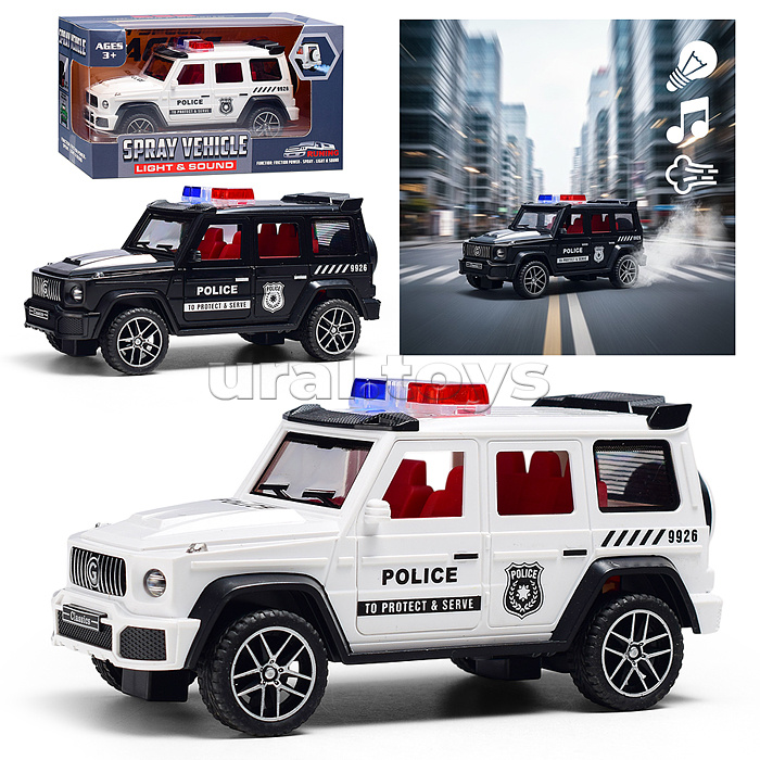 Машина "Полицейская машина" (свет, звук, спрей) в коробке