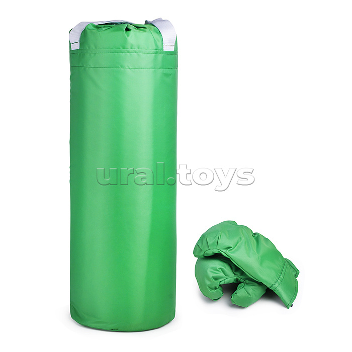 Набор детский игровой (перчатки, груша 70 см.) Оксфорд (салатовый)