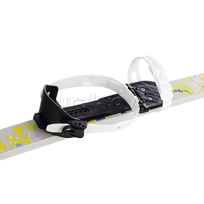 Лыжи подростковые "Ski Race" 140/105 см. унив.крепление "Цикл", с палками стеклопластик серые