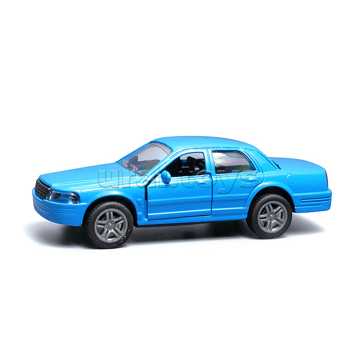 Тёмно-синяя инерционная машинка вид А die-cast , 1:32